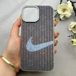قاب گوشی iPhone 13 Pro Max آیفون کرکره ای لیزری سخت Hard براش اسپرت لنزسیلور طرح NIKE کد 152287