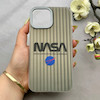 قاب گوشی iPhone 13 Pro Max آیفون کرکره ای لیزری سخت Hard براش اسپرت لنزسیلور طرح NASA کد 152288