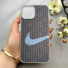 قاب گوشی iPhone 12 Pro Max آیفون کرکره ای لیزری سخت Hard براش اسپرت لنزسیلور طرح NIKE کد 152293