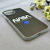 قاب گوشی iPhone 12 Pro Max آیفون کرکره ای لیزری سخت Hard براش اسپرت لنزسیلور طرح NASA کد 152294