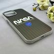 قاب گوشی iPhone 12 Pro Max آیفون کرکره ای لیزری سخت Hard براش اسپرت لنزسیلور طرح NASA کد 152294