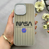 قاب گوشی iPhone 16 Pro Max آیفون کرکره ای لیزری سخت Hard براش اسپرت لنزسیلور طرح NASA کد 152303