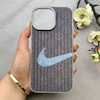 قاب گوشی iPhone 16 Pro Max آیفون کرکره ای لیزری سخت Hard براش اسپرت لنزسیلور طرح NIKE کد 152304