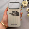 قاب گوشی iPhone 17 Pro Max آیفون کرکره ای لیزری سخت Hard براش اسپرت لنزسیلور طرح The North Face کد 152307
