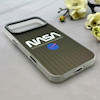 قاب گوشی iPhone 17 Pro Max آیفون کرکره ای لیزری سخت Hard براش اسپرت لنزسیلور طرح NASA کد 152309