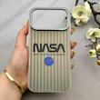 قاب گوشی iPhone 17 Pro Max آیفون کرکره ای لیزری سخت Hard براش اسپرت لنزسیلور طرح NASA کد 152310