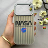 قاب گوشی iPhone 17 Pro آیفون کرکره ای لیزری سخت Hard براش اسپرت لنزسیلور طرح NASA کد 152321