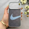قاب گوشی iPhone 17 Pro آیفون کرکره ای لیزری سخت Hard براش اسپرت لنزسیلور طرح NIKE کد 152323