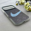 قاب گوشی iPhone 17 Pro آیفون کرکره ای لیزری سخت Hard براش اسپرت لنزسیلور طرح NIKE کد 152323