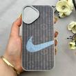 قاب گوشی iPhone 17 آیفون کرکره ای لیزری سخت Hard براش اسپرت لنزسیلور طرح NIKE کد 152326