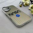 قاب گوشی iPhone 17 آیفون کرکره ای لیزری سخت Hard براش اسپرت لنزسیلور طرح NASA کد 152328