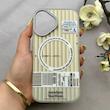 قاب گوشی iPhone 16 آیفون کرکره ای لیزری سخت Hard براش اسپرت لنزسیلور طرح اسپرت کد 152334