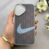 قاب گوشی iPhone 16 آیفون کرکره ای لیزری سخت Hard براش اسپرت لنزسیلور طرح NIKE کد 152338