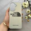 قاب گوشی Redmi A5 - Poco C71 شیائومی کرکره ای لیزری سخت Hard براش اسپرت لنزسیلور طرح The North Face کد 152377