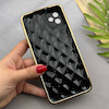 قاب گوشی Galaxy A04 - Galaxy M13 5G سامسونگ ژله ای مای کیس گلد لاین لوزی دور طلایی محافظ لنز دار مشکی کد 154189