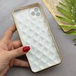 قاب گوشی Galaxy A04 - Galaxy M13 5G سامسونگ ژله ای مای کیس گلد لاین لوزی دور طلایی محافظ لنز دار سفید کد 154190