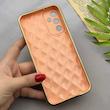 قاب گوشی Galaxy A14 سامسونگ ژله ای مای کیس گلد لاین لوزی دور طلایی محافظ لنز دار گلبهی کد 154194