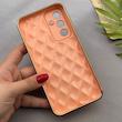 قاب گوشی Galaxy A54 سامسونگ ژله ای مای کیس گلد لاین لوزی دور طلایی محافظ لنز دار گلبهی کد 154205