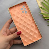 قاب گوشی Galaxy A52 4G - Galaxy A52 5G - Galaxy A52S سامسونگ ژله ای مای کیس گلد لاین لوزی دور طلایی محافظ لنز دار گلبهی کد 154210