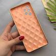 قاب گوشی Galaxy A52 4G - Galaxy A52 5G - Galaxy A52S سامسونگ ژله ای مای کیس گلد لاین لوزی دور طلایی محافظ لنز دار گلبهی کد 154210