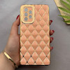 قاب گوشی Galaxy A52 4G - Galaxy A52 5G - Galaxy A52S سامسونگ ژله ای مای کیس گلد لاین لوزی دور طلایی محافظ لنز دار گلبهی کد 154210