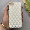 قاب گوشی iPhone 7 - iPhone 8 - iPhone SE 2020 - iPhone SE 2022 آیفون ژله ای مای کیس گلد لاین لوزی دور طلایی محافظ لنز دار سفید کد 154215