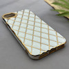قاب گوشی iPhone 7 - iPhone 8 - iPhone SE 2020 - iPhone SE 2022 آیفون ژله ای مای کیس گلد لاین لوزی دور طلایی محافظ لنز دار سفید کد 154215