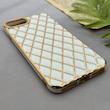 قاب گوشی iPhone 7 Plus - iPhone 8 Plus آیفون ژله ای مای کیس گلد لاین لوزی دور طلایی محافظ لنز دار سفید کد 154218