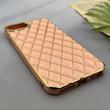 قاب گوشی iPhone 7 Plus - iPhone 8 Plus آیفون ژله ای مای کیس گلد لاین لوزی دور طلایی محافظ لنز دار گلبهی کد 154219