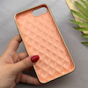 قاب گوشی iPhone 7 Plus - iPhone 8 Plus آیفون ژله ای مای کیس گلد لاین لوزی دور طلایی محافظ لنز دار گلبهی کد 154219