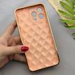 قاب گوشی iPhone 13 Pro Max آیفون ژله ای مای کیس گلد لاین لوزی دور طلایی محافظ لنز دار گلبهی کد 154227