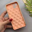 قاب گوشی iPhone 13 آیفون ژله ای مای کیس گلد لاین لوزی دور طلایی محافظ لنز دار گلبهی کد 154233