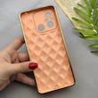 قاب گوشی Redmi 12C - Poco C55 - Redmi 11A شیائومی ژله ای مای کیس گلد لاین لوزی دور طلایی محافظ لنز دار گلبهی کد 154243