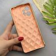 قاب گوشی Redmi Note 12 4G شیائومی ژله ای مای کیس گلد لاین لوزی دور طلایی محافظ لنز دار گلبهی کد 154248