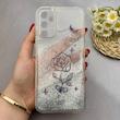 قاب گوشی Galaxy A14 سامسونگ اکلیلی فانتزی آکواریومی لاکچری محافظ لنزدار طرح گل کد 153434