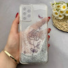 قاب گوشی Galaxy A23 سامسونگ اکلیلی فانتزی آکواریومی لاکچری محافظ لنزدار طرح گل کد 153443