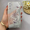 قاب گوشی Galaxy A34 سامسونگ اکلیلی فانتزی آکواریومی لاکچری محافظ لنزدار طرح گل کد 153457