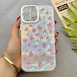 قاب گوشی iPhone 13 Pro Max آیفون فانتزی براق IMD لیزری لاکچری سخت HARD طرح گل زیبا کد 154510