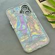 قاب گوشی iPhone 16 آیفون فانتزی براق IMD لیزری لاکچری سخت HARD طرح گل زیبا کد 154547
