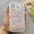 قاب گوشی iPhone 11 آیفون فانتزی براق IMD لیزری لاکچری سخت HARD طرح گل زیبا کد 154559