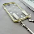 قاب گوشی iPhone 11 Pro Max آیفون طلقی شفاف شیشه ای فانتزی دارای آویزبند چرمی فلزی طرح گل های بابونه کد 153817
