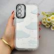 قاب گوشی Galaxy A15 سامسونگ بالشتی آینه ای محافظ لنز دار فانتزی طرح ابر کد 153714