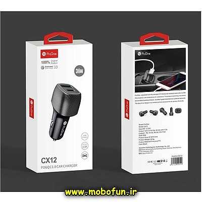 مشخصات و خرید شارژر فندکی فست پرووان ProOne مدل CX12 QC3.0، خرید شارژر فندکی فست پرووان ProOne مدل CX12 QC3.0 از فروشگاه موبوفان، قیمت شارژر فندکی فست پرووان ProOne مدل CX12 QC3.0