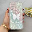 قاب گوشی Galaxy A12 - M12 سامسونگ بالشتی آینه ای محافظ لنز دار فانتزی طرح پروانه کد 153769