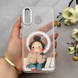 قاب گوشی Galaxy A20 - A30 سامسونگ اورجینال ژله ای شیشه ای شفاف طرح مگ سیف فانتزی کرومی دخترونه کد 152086