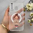 قاب گوشی Galaxy A20 - A30 سامسونگ اورجینال ژله ای شیشه ای شفاف طرح مگ سیف فانتزی کرومی دخترونه کد 152087