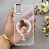 قاب گوشی Galaxy A31 سامسونگ اورجینال ژله ای شیشه ای شفاف طرح مگ سیف فانتزی کرومی دخترونه کد 152096