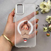 قاب گوشی Galaxy A31 سامسونگ اورجینال ژله ای شیشه ای شفاف طرح مگ سیف فانتزی کرومی دخترونه کد 152101
