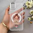 قاب گوشی Galaxy A31 سامسونگ اورجینال ژله ای شیشه ای شفاف طرح مگ سیف فانتزی کرومی دخترونه کد 152101