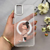 قاب گوشی Galaxy A31 سامسونگ اورجینال ژله ای شیشه ای شفاف طرح مگ سیف فانتزی کرومی دخترونه کد 152102